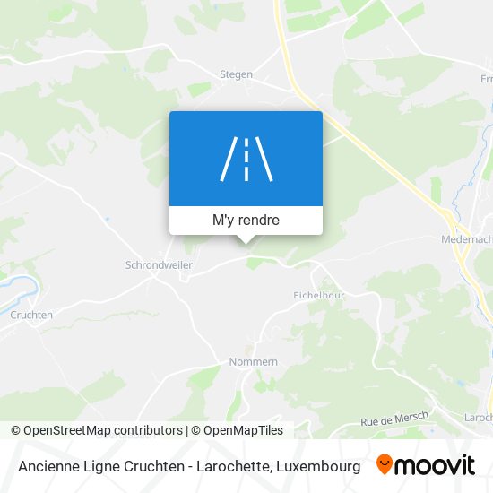 Ancienne Ligne Cruchten - Larochette plan