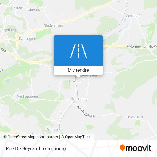 Rue De Beyren plan