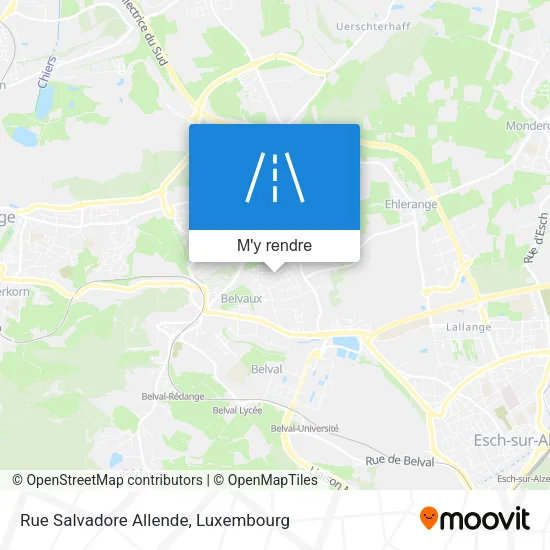 Rue Salvadore Allende plan