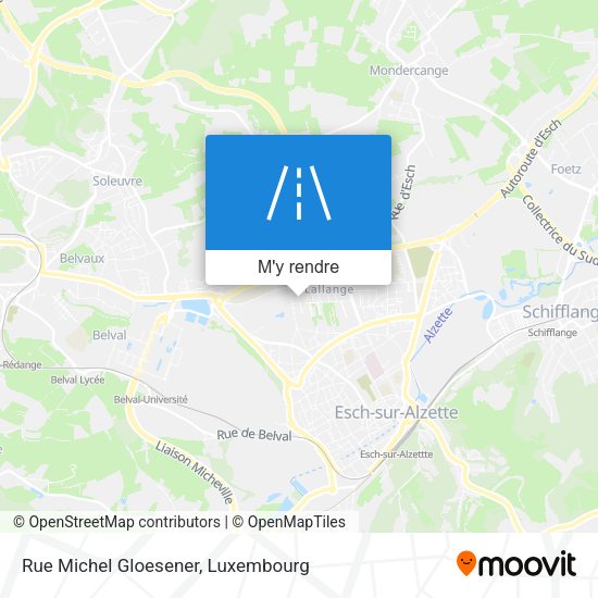 Rue Michel Gloesener plan
