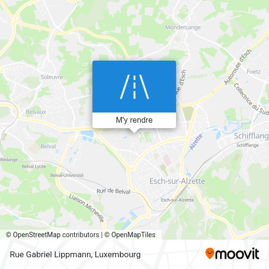 Rue Gabriel Lippmann plan