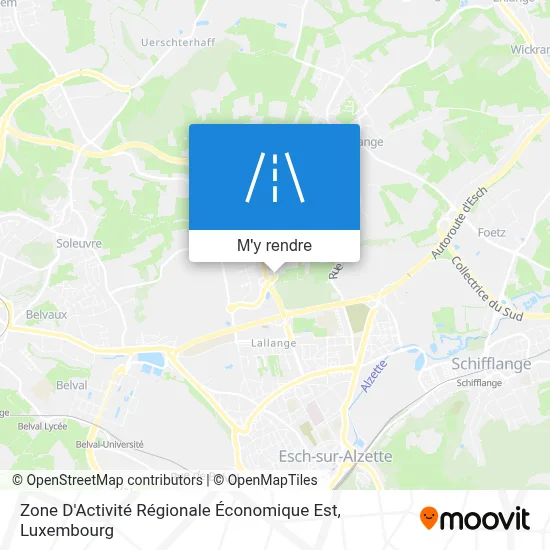 Zone D'Activité Régionale Économique Est plan