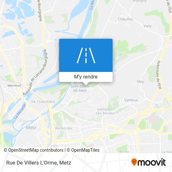 Rue De Villers L'Orme plan