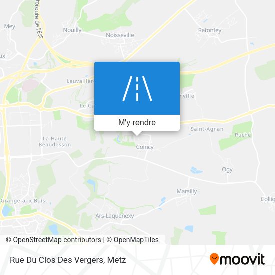 Rue Du Clos Des Vergers plan
