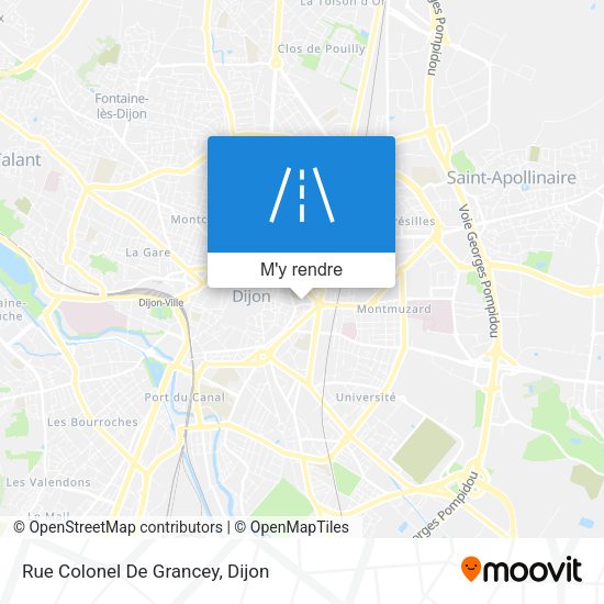 Rue Colonel De Grancey plan