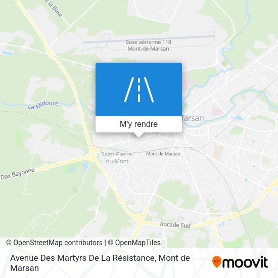 Avenue Des Martyrs De La Résistance plan