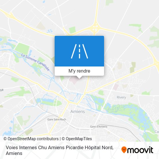 Voies Internes Chu Amiens Picardie Hôpital Nord plan