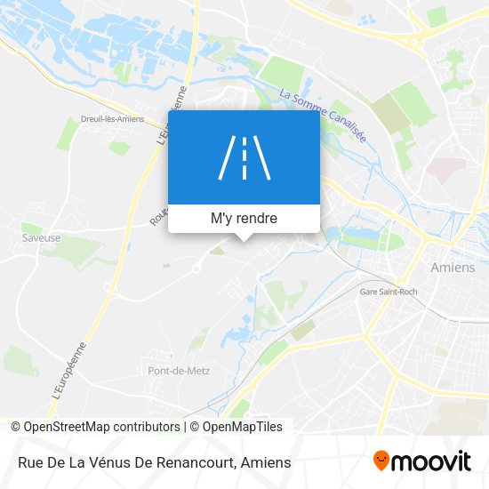Rue De La Vénus De Renancourt plan