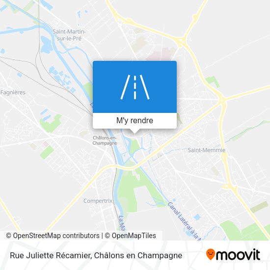 Rue Juliette Récamier plan