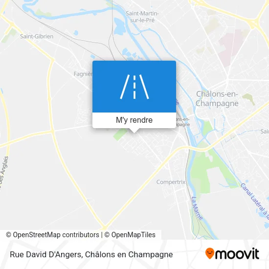 Rue David D'Angers plan
