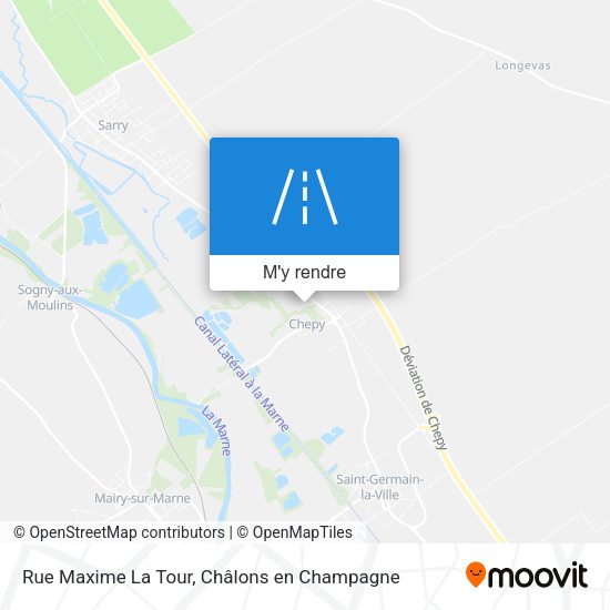 Rue Maxime La Tour plan