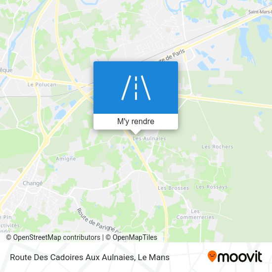 Route Des Cadoires Aux Aulnaies plan