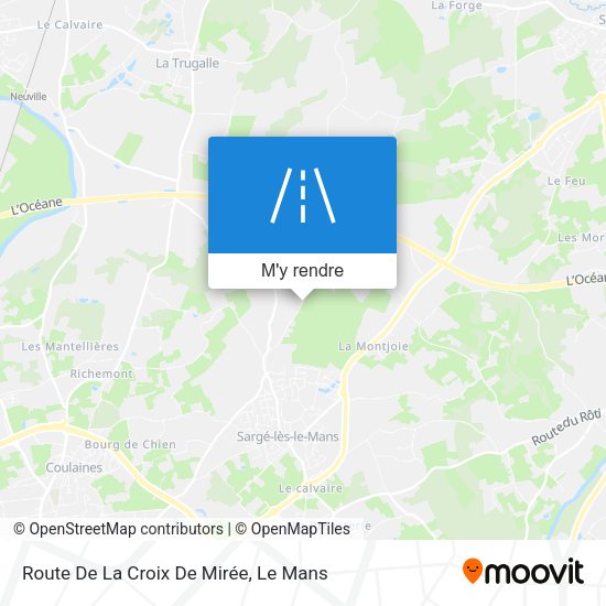 Route De La Croix De Mirée plan