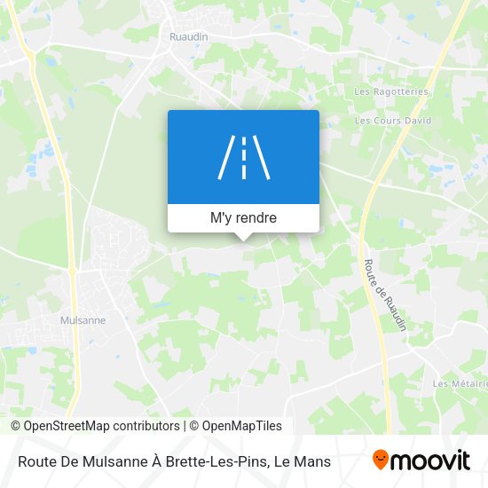 Route De Mulsanne À Brette-Les-Pins plan