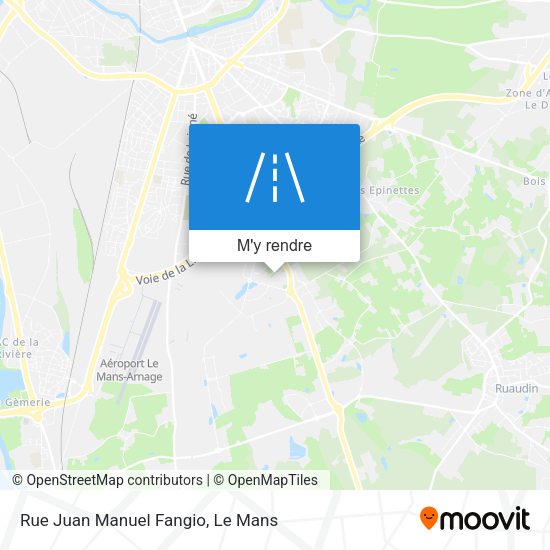 Rue Juan Manuel Fangio plan