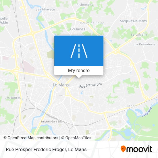 Rue Prosper Frédéric Froger plan