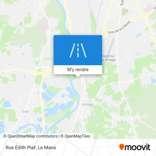 Rue Édith Piaf plan