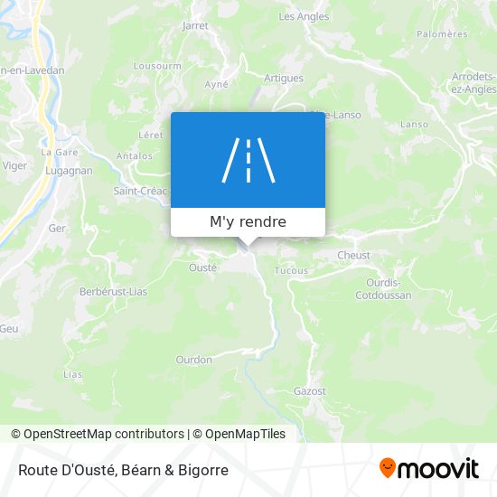 Route D'Ousté plan