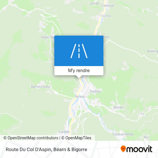 Route Du Col D'Aspin plan