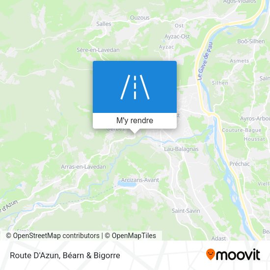 Route D'Azun plan