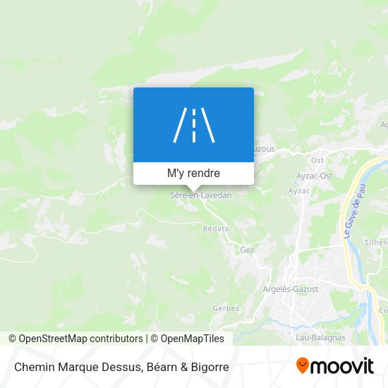 Chemin Marque Dessus plan