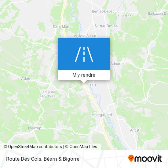 Route Des Cols plan