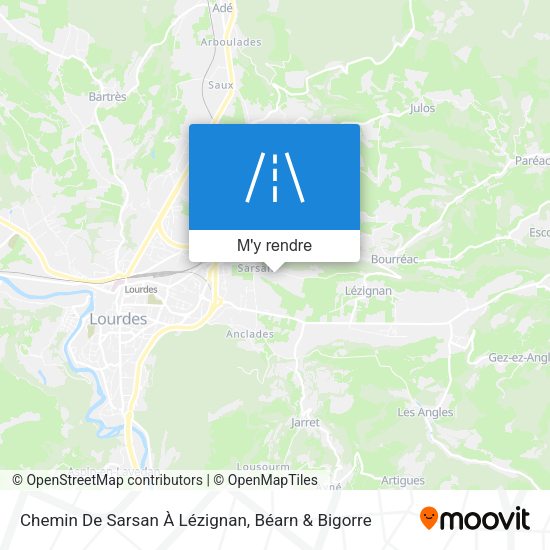 Chemin De Sarsan À Lézignan plan