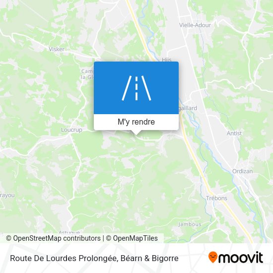 Route De Lourdes Prolongée plan