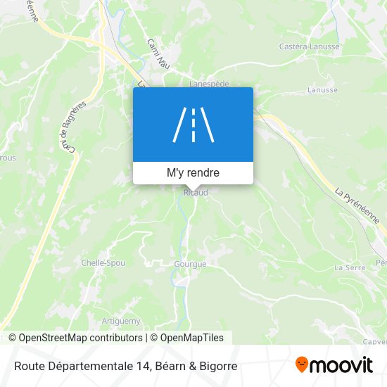 Route Départementale 14 plan