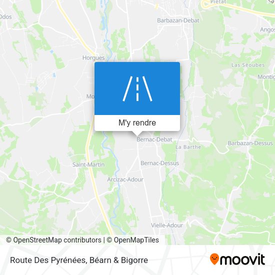 Route Des Pyrénées plan