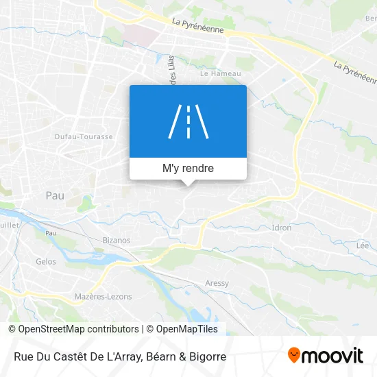 Rue Du Castêt De L'Array plan