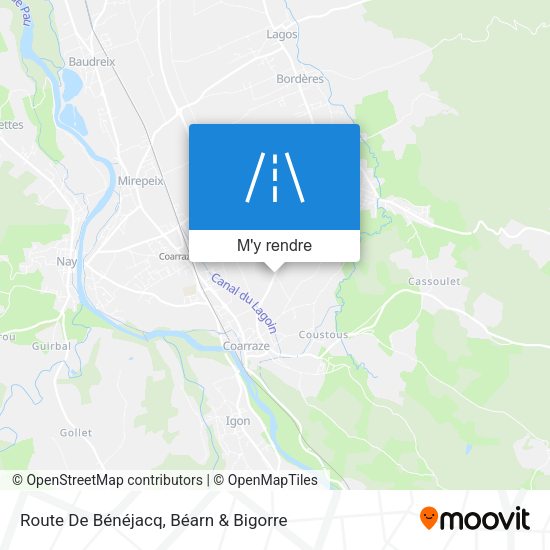 Route De Bénéjacq plan