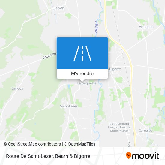 Route De Saint-Lezer plan