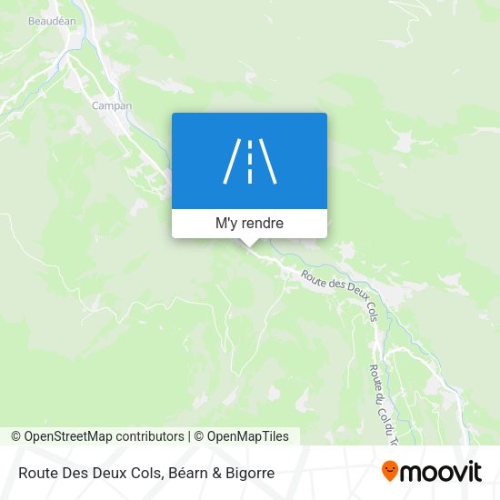 Route Des Deux Cols plan