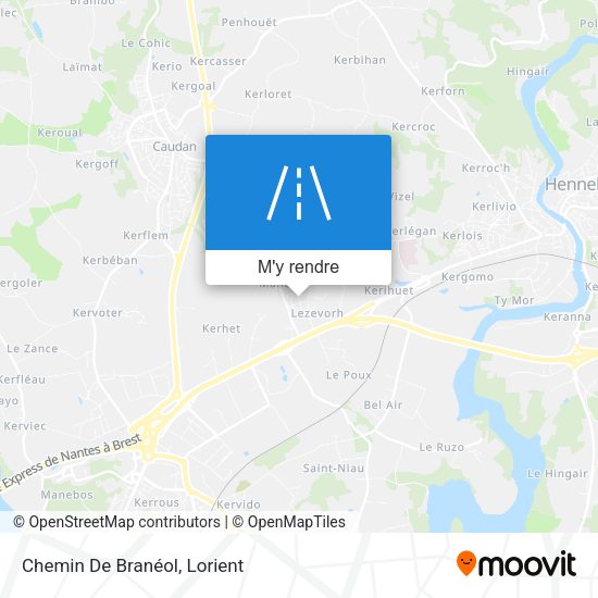 Chemin De Branéol plan