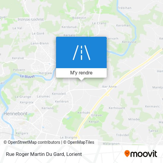 Rue Roger Martin Du Gard plan