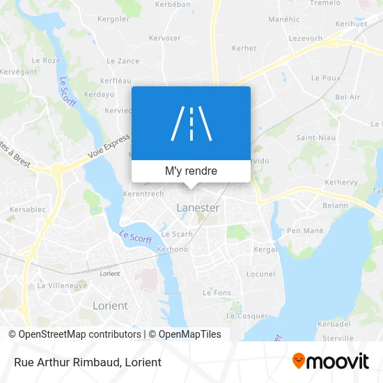 Rue Arthur Rimbaud plan