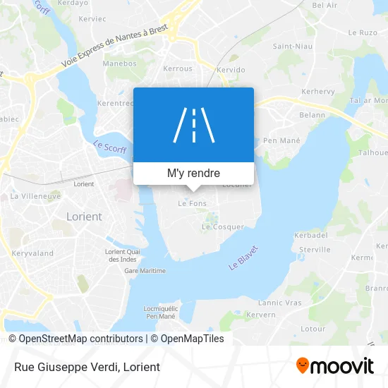 Rue Giuseppe Verdi plan