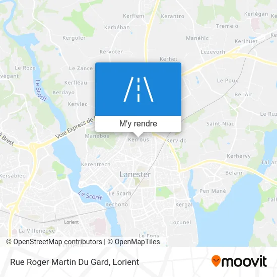 Rue Roger Martin Du Gard plan