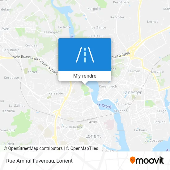 Rue Amiral Favereau plan