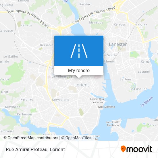 Rue Amiral Proteau plan