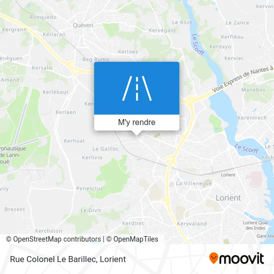 Rue Colonel Le Barillec plan