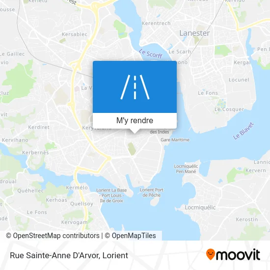 Rue Sainte-Anne D'Arvor plan