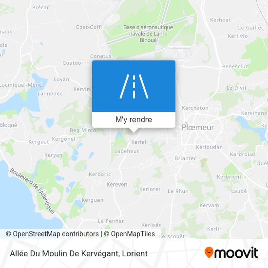 Allée Du Moulin De Kervégant plan