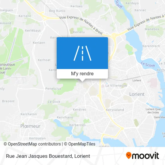 Rue Jean Jasques Bouestard plan