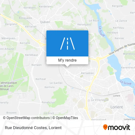 Rue Dieudonné Costes plan