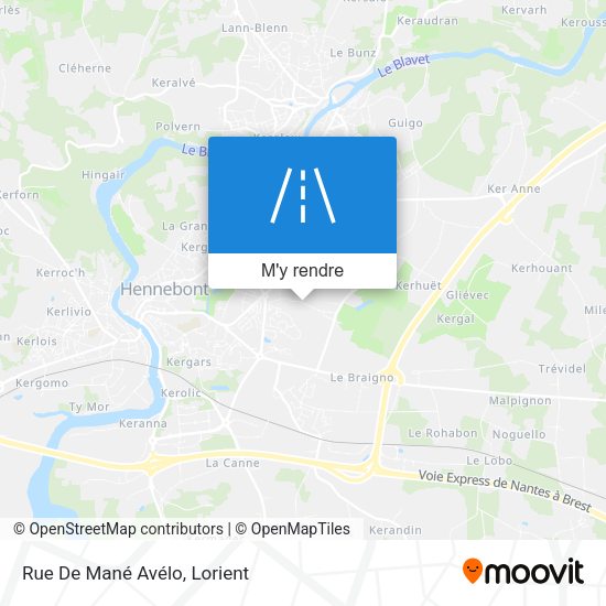 Rue De Mané Avélo plan