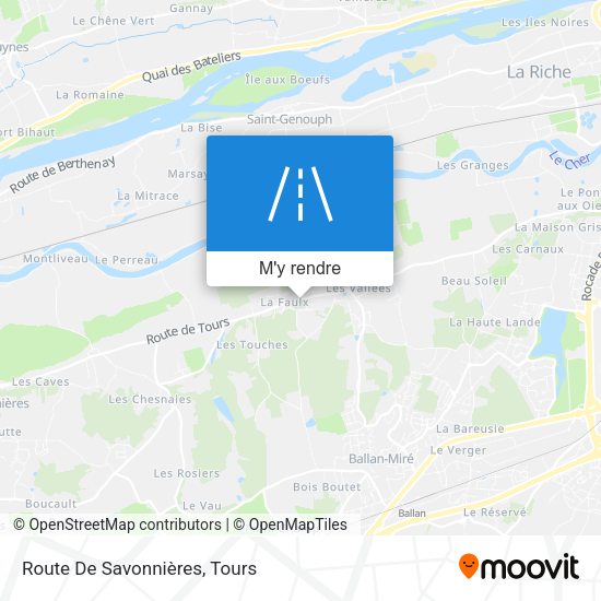 Route De Savonnières plan