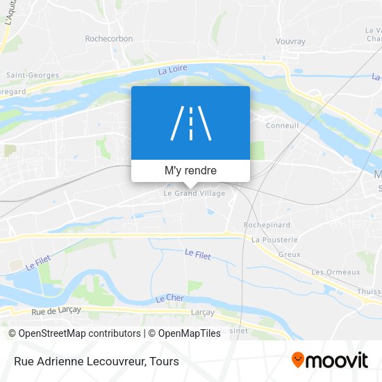 Rue Adrienne Lecouvreur plan