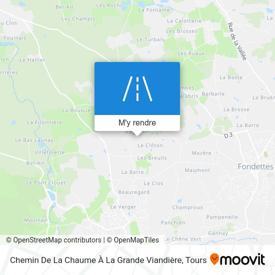 Chemin De La Chaume À La Grande Viandière plan